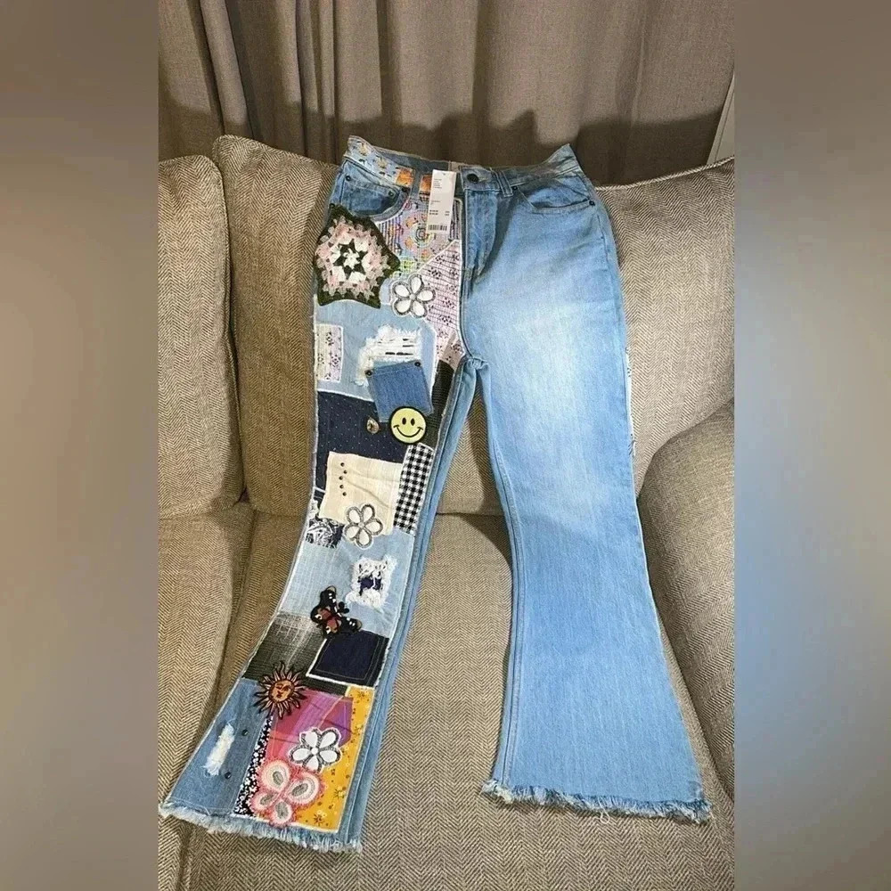 NWT $129 URBAN OUTFITTERS BDG WOMEN’S EMBROIDERED DENIM MEDI SIZE 27 - Picture 6 of 14
